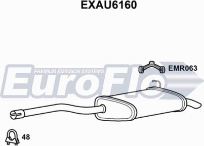 EuroFlo EXAU6160 - Глушник вихлопних газів кінцевий autocars.com.ua