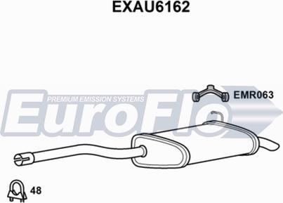 EuroFlo EXAU6162 - Глушник вихлопних газів кінцевий autocars.com.ua