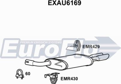 EuroFlo EXAU6169 - Глушник вихлопних газів кінцевий autocars.com.ua