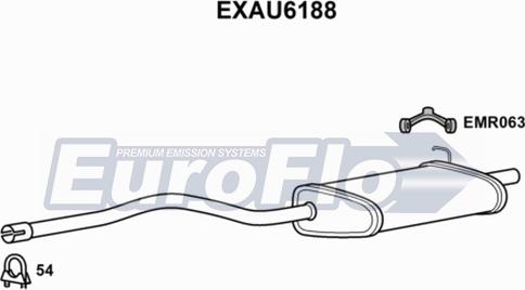 EuroFlo EXAU6188 - Глушник вихлопних газів кінцевий autocars.com.ua