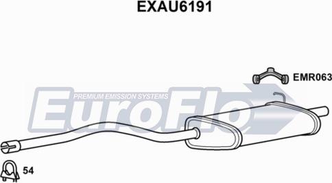 EuroFlo EXAU6191 - Глушник вихлопних газів кінцевий autocars.com.ua
