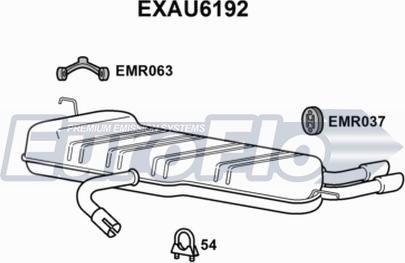 EuroFlo EXAU6192 - Глушник вихлопних газів кінцевий autocars.com.ua