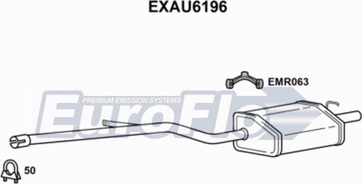 EuroFlo EXAU6196 - Глушник вихлопних газів кінцевий autocars.com.ua