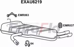 EuroFlo EXAU6219 - Глушник вихлопних газів кінцевий autocars.com.ua