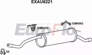 EuroFlo EXAU6221 - Глушник вихлопних газів кінцевий autocars.com.ua