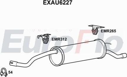 EuroFlo EXAU6227 - Глушник вихлопних газів кінцевий autocars.com.ua