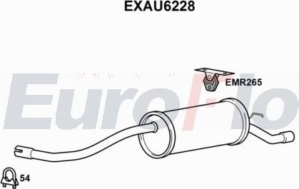 EuroFlo EXAU6228 - Глушник вихлопних газів кінцевий autocars.com.ua