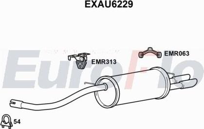 EuroFlo EXAU6229 - Глушник вихлопних газів кінцевий autocars.com.ua