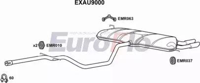 EuroFlo EXAU9000 - Середній / кінцевий глушник ОГ autocars.com.ua