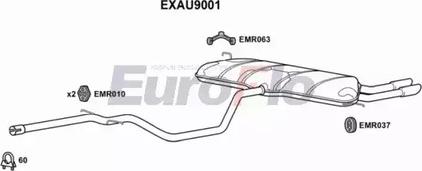 EuroFlo EXAU9001 - Середній / кінцевий глушник ОГ autocars.com.ua