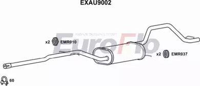 EuroFlo EXAU9002 - Середній / кінцевий глушник ОГ autocars.com.ua