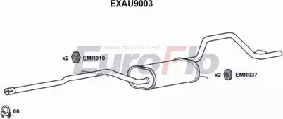 EuroFlo EXAU9003 - Середній / кінцевий глушник ОГ autocars.com.ua