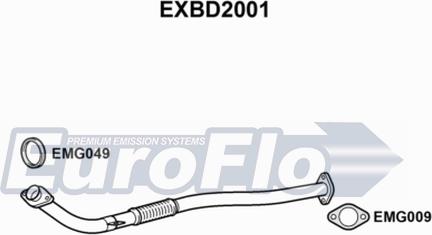 EuroFlo EXBD2001 - Труба вихлопного газу autocars.com.ua