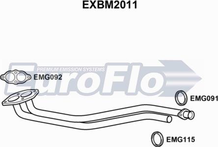 EuroFlo EXBM2011 - Труба вихлопного газу autocars.com.ua