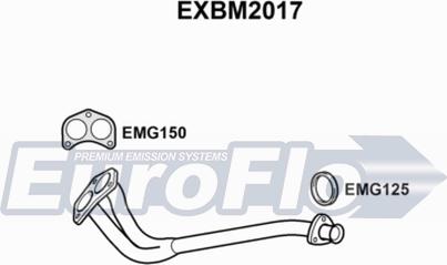 EuroFlo EXBM2017 - Труба вихлопного газу autocars.com.ua