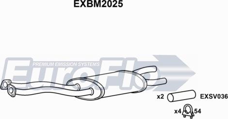 EuroFlo EXBM2025 - Труба вихлопного газу autocars.com.ua