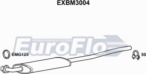 EuroFlo EXBM3004 - Середній глушник вихлопних газів autocars.com.ua