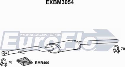 EuroFlo EXBM3054 - Середній глушник вихлопних газів autocars.com.ua