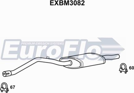 EuroFlo EXBM3082 - Середній глушник вихлопних газів autocars.com.ua