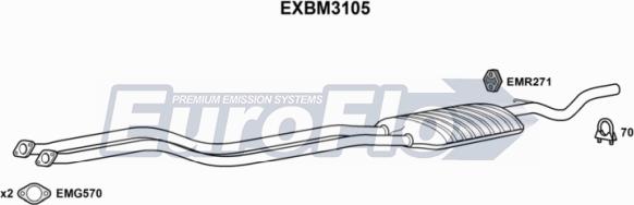 EuroFlo EXBM3105 - Глушник вихлопних газів кінцевий autocars.com.ua