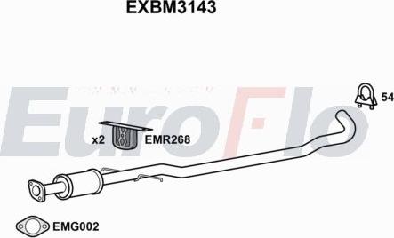 EuroFlo EXBM3143 - Глушник вихлопних газів кінцевий autocars.com.ua