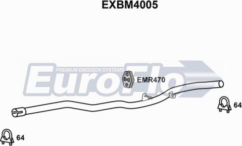 EuroFlo EXBM4005 - Труба вихлопного газу autocars.com.ua