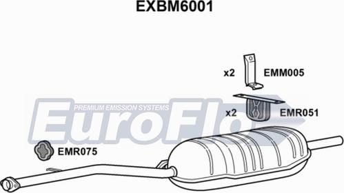 EuroFlo EXBM6001 - Глушник вихлопних газів кінцевий autocars.com.ua