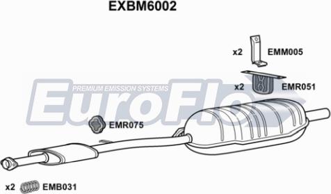 EuroFlo EXBM6002 - Глушник вихлопних газів кінцевий autocars.com.ua