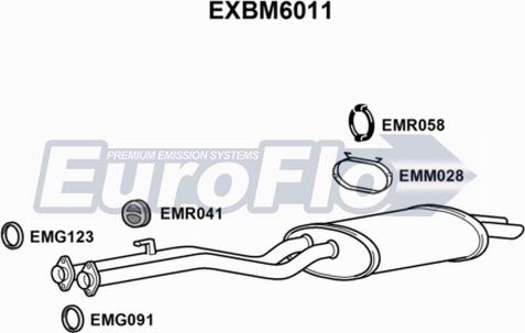 EuroFlo EXBM6011 - Глушник вихлопних газів кінцевий autocars.com.ua