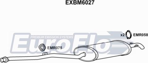 EuroFlo EXBM6027 - Глушник вихлопних газів кінцевий autocars.com.ua