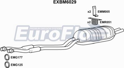 EuroFlo EXBM6029 - Глушник вихлопних газів кінцевий autocars.com.ua