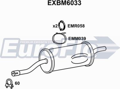 EuroFlo EXBM6033 - Глушник вихлопних газів кінцевий autocars.com.ua