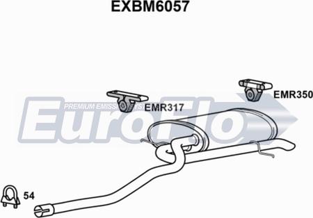 EuroFlo EXBM6057 - Глушник вихлопних газів кінцевий autocars.com.ua