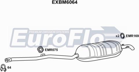 EuroFlo EXBM6064 - Глушник вихлопних газів кінцевий autocars.com.ua