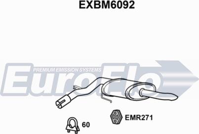 EuroFlo EXBM6092 - Глушник вихлопних газів кінцевий autocars.com.ua