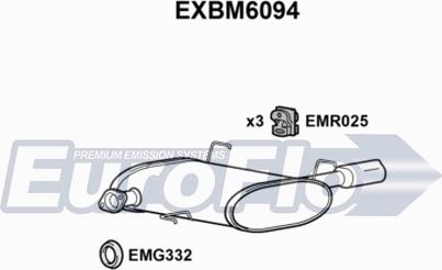 EuroFlo EXBM6094 - Глушник вихлопних газів кінцевий autocars.com.ua