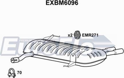 EuroFlo EXBM6096 - Глушник вихлопних газів кінцевий autocars.com.ua