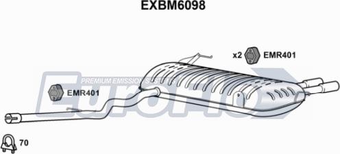 EuroFlo EXBM6098 - Глушник вихлопних газів кінцевий autocars.com.ua