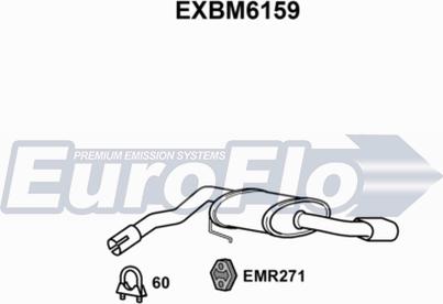 EuroFlo EXBM6159 - Глушник вихлопних газів кінцевий autocars.com.ua