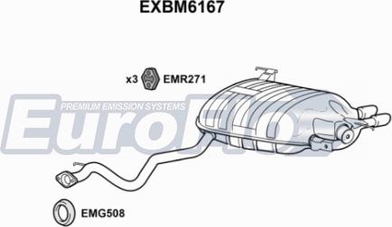 EuroFlo EXBM6167 - Глушник вихлопних газів кінцевий autocars.com.ua