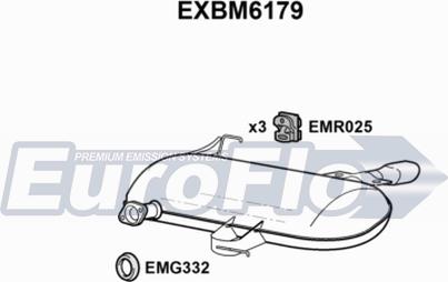 EuroFlo EXBM6179 - Глушник вихлопних газів кінцевий autocars.com.ua