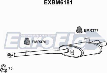 EuroFlo EXBM6181 - Глушник вихлопних газів кінцевий autocars.com.ua