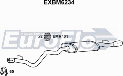 EuroFlo EXBM6234 - Глушник вихлопних газів кінцевий autocars.com.ua