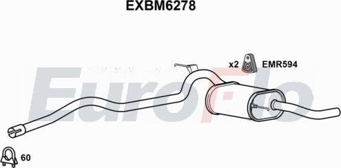 EuroFlo EXBM6278 - Глушник вихлопних газів кінцевий autocars.com.ua