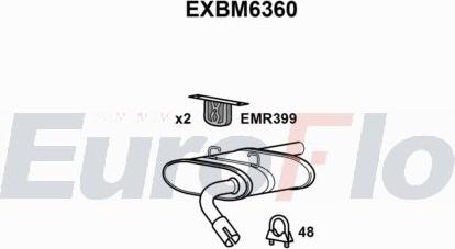 EuroFlo EXBM6360 - Глушитель выхлопных газов, конечный autodnr.net