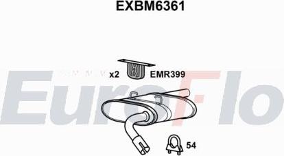 EuroFlo EXBM6361 - Глушник вихлопних газів кінцевий autocars.com.ua