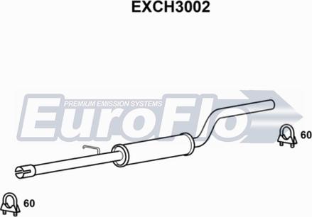 EuroFlo EXCH3002 - Середній глушник вихлопних газів autocars.com.ua