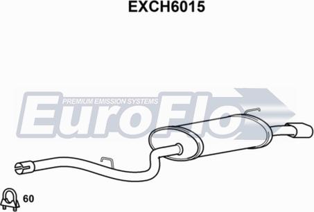 EuroFlo EXCH6015 - Глушник вихлопних газів кінцевий autocars.com.ua