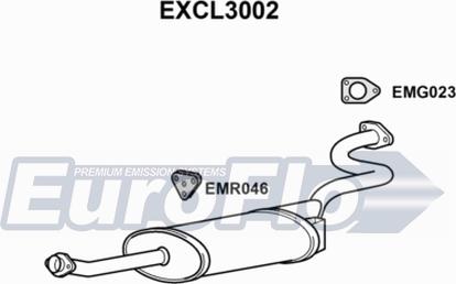 EuroFlo EXCL3002 - Середній глушник вихлопних газів autocars.com.ua