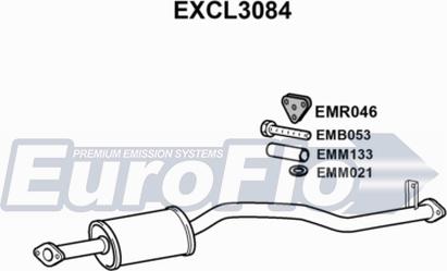 EuroFlo EXCL3084 - Середній глушник вихлопних газів autocars.com.ua